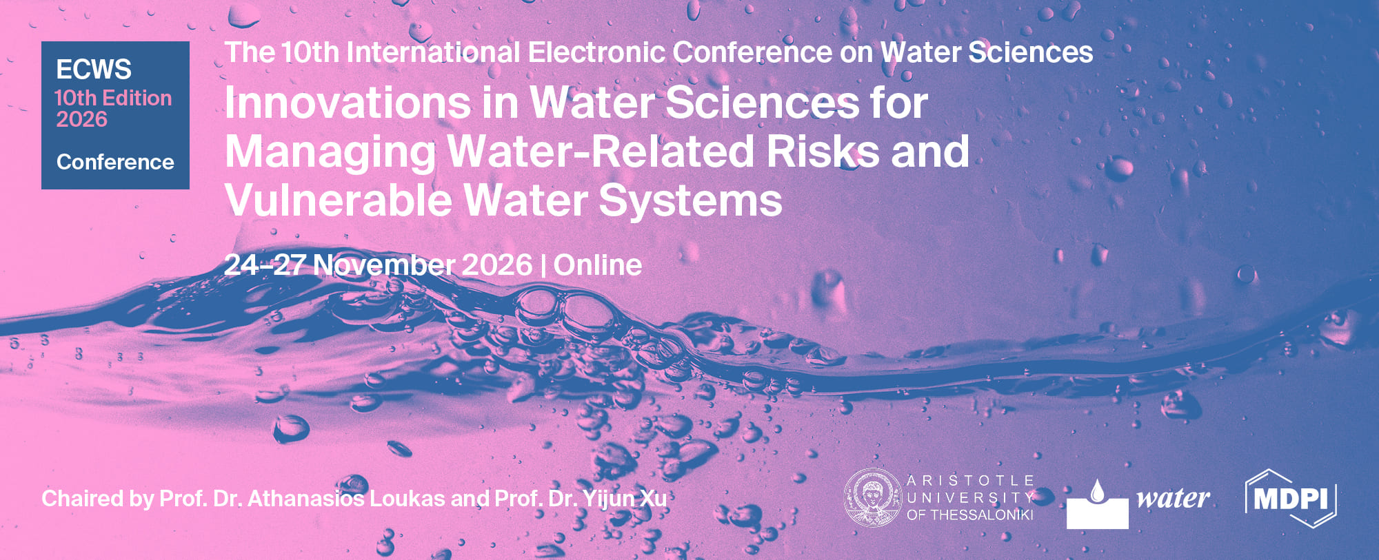 The 10th International Electronic Conference on Water Sciences, Online ...