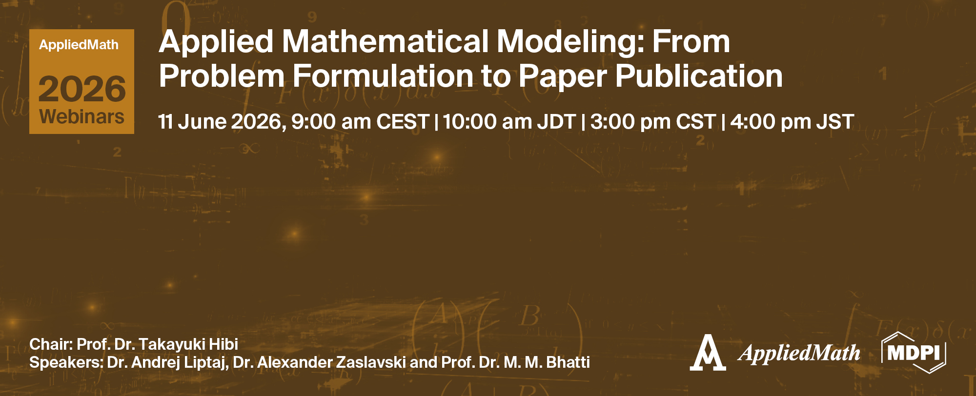 AppliedMath Webinar | Applied Mathematical Modeling: From Problem ...