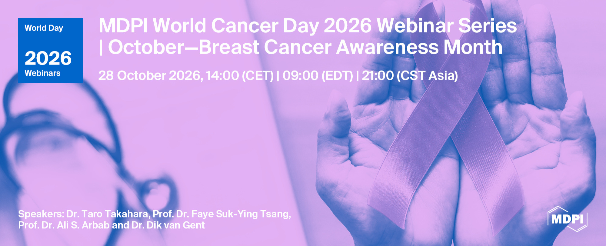 MDPI World Cancer Day 2026 Webinar Series | October—Breast Cancer ...