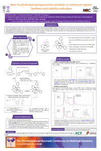 7ECMC_Poster_New N-substituted spiropyrazoline oxindoles as anticancer agents Synthesis and stability evaluation.pdf