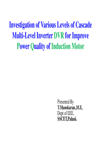 ece-1_Investigation of Various Levels of Cascade Multi-Level Presentation_Manokaran Rajasekaran.pdf