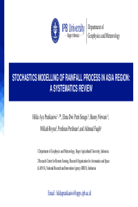 PPT Stochastics Modelling of Rainfall Process in Asia Region A Systematics Review.pdf