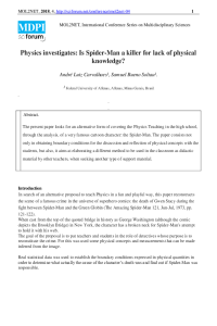Physics investigates Is Spider-Man a killer for lack of physical knowledge.pdf