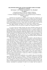 POLYPEPTIDES FROM THE COCOON OF BOMBYX MORI AND THEIR BIOLOGICAL ACTIVITY.pdf