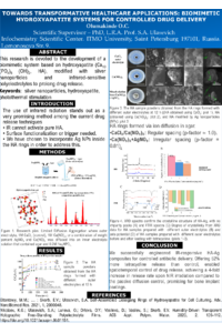 MDPI POSTER TOWARDS TRANSFORMATIVE HEALTHCARE APPLICA-TIONS BIOMIMETIC HYDROXYAPATITE SYSTEMS FOR CONTROLLED DRUG DELIVERY .pdf
