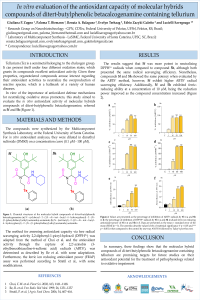 Poster - In vitro evaluation of the antioxidant capacity of molecular hybrids compounds of di-tert-butylphenolic betacalcogenamine containing tellurium_abstract_Giuliana Zugno.pdf