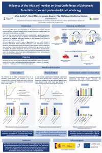 Guillen, Silvia-Influence of the initial cell number on the growth fitness of Salmonella in raw and pasteurized liquid whole egg POSTER.pdf
