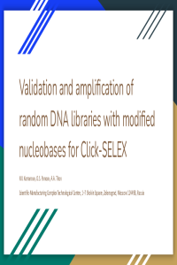 Validation and amplification of random DNA libraries with modified nucleobases for Click-SELEX.pdf