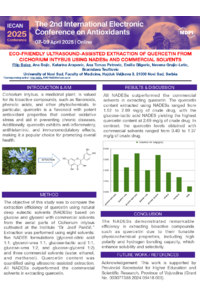 ECO-FRIENDLY ULTRASOUND-ASSISTED EXTRACTION OF QUERCETINE FROM CICHORIUM INTYBUS USING NADESs AND COMMERCIAL SOLVENTS .pdf
