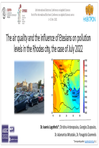The air quality and the influence of Etesians on pollution levels in the Rhodes city, the case of July 2022_PPT.pdf