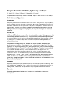 Iatrogenic Pneumothorax Following Nephrectomy sciforum-146688.pdf