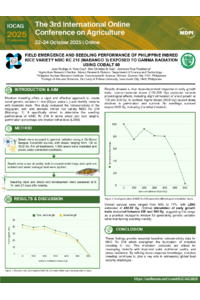 Field Emergence and Seedling Performance of Philippine Inbred Rice Variety NSIC Rc 218 (Mabango 3) Exposed to Gamma Radiation using Cobalt 60.pdf