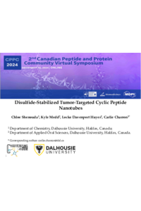 Disulfide-Stabilized Tumor-Targeted Cyclic Peptide Nanotubes_2nd Canadian Peptide and Protein Community Virtual Symposium.pdf