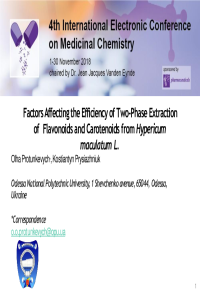 Factors Affecting the Efficiency of Two-Phase Extraction of  Flavonoids and Carotenoids from Hypericum maculatum  L..pdf