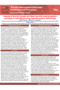 Analysis of Salvinia molesta and Water hyacinth phytoremediation processes to treat effluent using response surface methodology.pdf