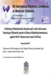 Preliminary Phytochemical Analysis and in vitro Anti-cancer Screening of Ethanolic extract of Roots of Bauhinia tomentosa L. against HUH-7 Human liver Cancer cell.pdf