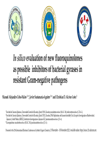 MAC, JSA, & CDAL - Presentation (In silico evaluation of new fluoroquinolones as possible inhibitors of bacterial gyrases in resistant Gram-negative pathogens).pdf
