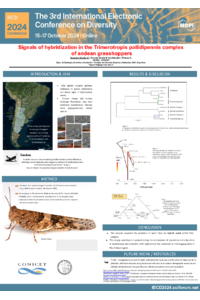 IECD poster Guzman et al 2024 Signals of hybridization in the Trimerotropis pallidipennis complex.pptx.pdf