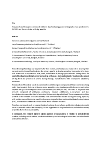 Analysis of volatile organic compounds (VOCs) in dog food using gas chromatography-mass spectrometry (GC-MS) and the correlation with dog appetite.pdf