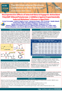 POSTER- sciforum-101929-ICEBS-2024-Kumar Ponnusamy- Neuroprotective Effects of Selected Natural Ergogenic Antioxidant Poly(ADP-Ribose)Polymerase-1 Inhibitors Against Experimentally Induced Alzheimer’s Disease in Aged Rats.pdf