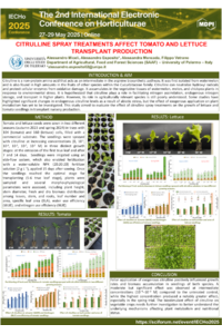 Poster IECHo 2025 CITRULLINE SPRAY TREATMENTS AFFECT TOMATO AND LETTUCE TRANSPLANT PRODUCTION.pdf