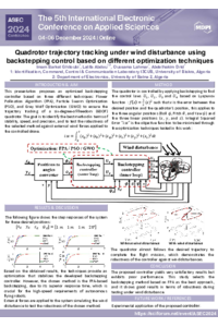 Quadrotor trajectory tracking under wind disturbance using backstepping control based on different optimization techniques.pdf