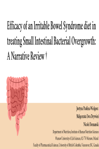Efficacy of an Irritable Bowel Syndrome diet in treating Small Intestinal Bacterial Overgrowth A Narrative Review †.pdf