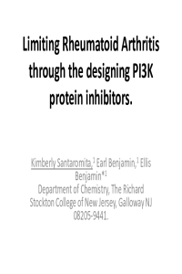 Limiting Rheumatoid Arthritis through the designing PI3K protein inhibitors presentation.pdf