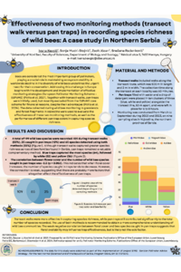 Poster - Effectiveness of two monitoring methods (transect walk versus pan traps) in recording species richness of wild bees.pdf