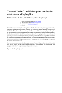 The use of FumBox - mobile fumigation container for date treatment with phosphine_ Full Paper.pdf
