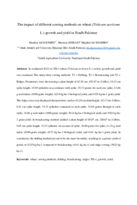 Main Manuscript The impact of different sowing methods on wheat (Triticum aestivum L.) growth and yield in Sindh Pakistan.pdf