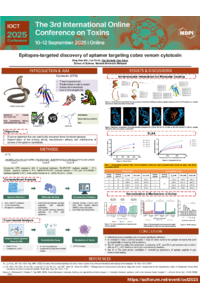 MDPI Poster_Epitopes-targeted discovery of aptamer targeting cobra venom cytotoxin.pdf