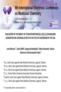 EVALUATION OF THE IMPACT OF TETRAHYDROPYRIDO[2,1-B][1,3,5]THIADIAZINE DERIVATIVES ON LEPODOVA EFFECTS IN THE TEST OF SUS (presentation).pdf