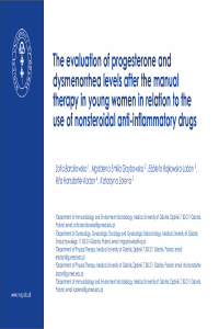 Barcikowska Z. presentation The evaluation of progesterone and dysmenorrhea levels after the manual therapy in young women in relation to the use of nonsteroidal anti-inflammatory drugs.pdf