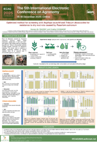 Optimized method for screening wild Aegilops tauschii and Triticum dicoccoides for resistance to dry root rots caused by Fusarium culmorum.pdf