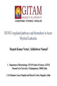 Deepesh Kumar Verma, RUNX1 PPT for SciForm.pdf