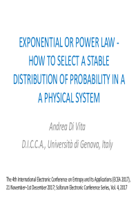 EXPONENTIAL OR POWER LAW - HOW TO SELECT A STABLE DISTRIBUTION OF PROBABILITY IN A PHYSICAL SYSTEM (presentation).pdf