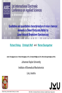 Microsoft PowerPoint - ASEC 2020 - Qualitative and quantitative characterisation of minor chemical elements in DPM.pdf