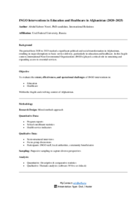 INGO Interventions in Education and Healthcare in Afghanistan.pdf