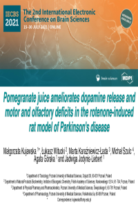 POMEGRANATE JUICE AMELIORATES DOPAMINE RELEASE AND MOTOR AND OLFACTORY DEFICITS IN THE ROTENONE-INDUCED RAT MODEL OF PARKINSON'S DISEASE.pdf