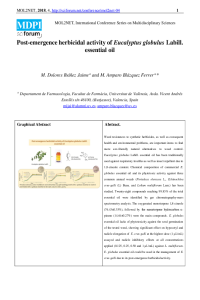 Post-emergent herbicidal activity of Eucalyptus globulus Labill. essential oil Ibáñez and Blázquez.pdf