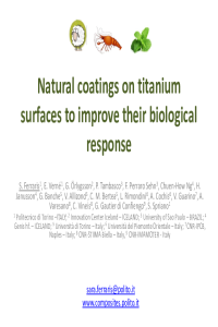 Presentation-  Ferraris-Natural coatings on titanium surfaces to improve their  biological response_FINAL.pdf